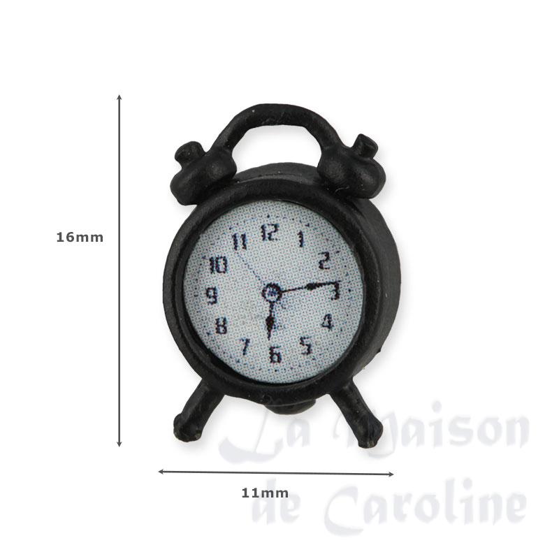 alarm clock black miniature 1:12 Bilder 1