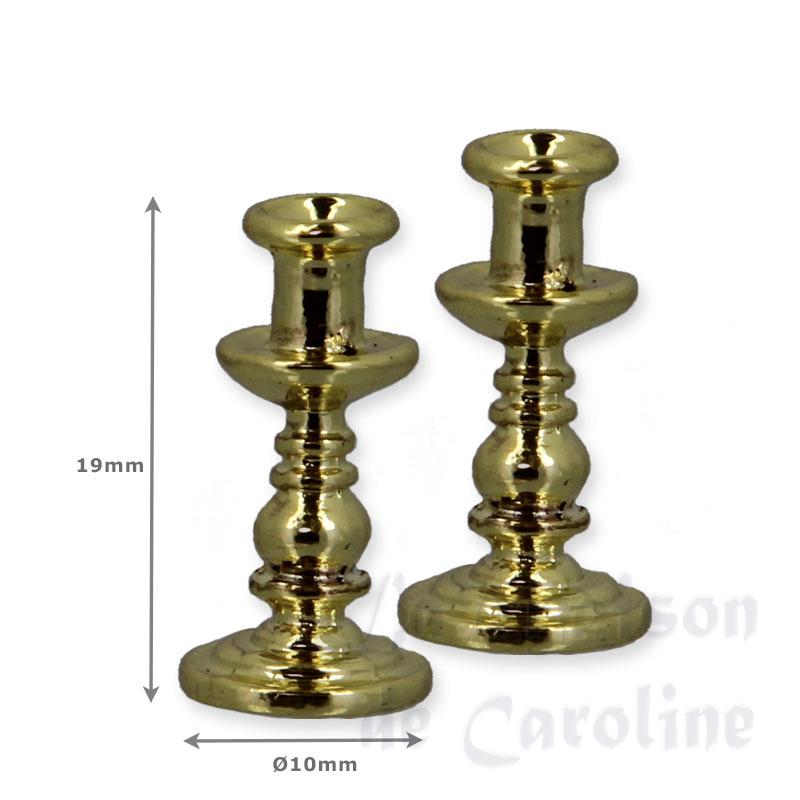 2 brass candlesticks miniature 1:12 Bilder 1