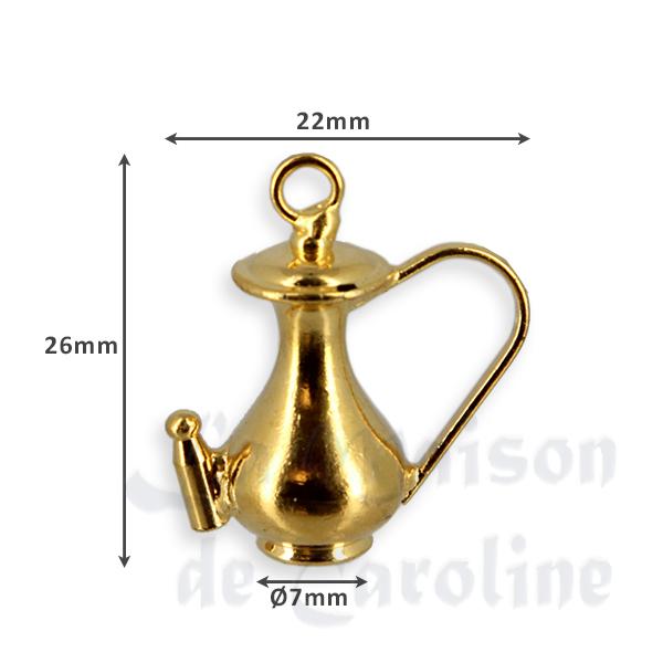 brass teapot Miniature 1:12 photo 2 brass teapot Miniature 1:12 photo 2