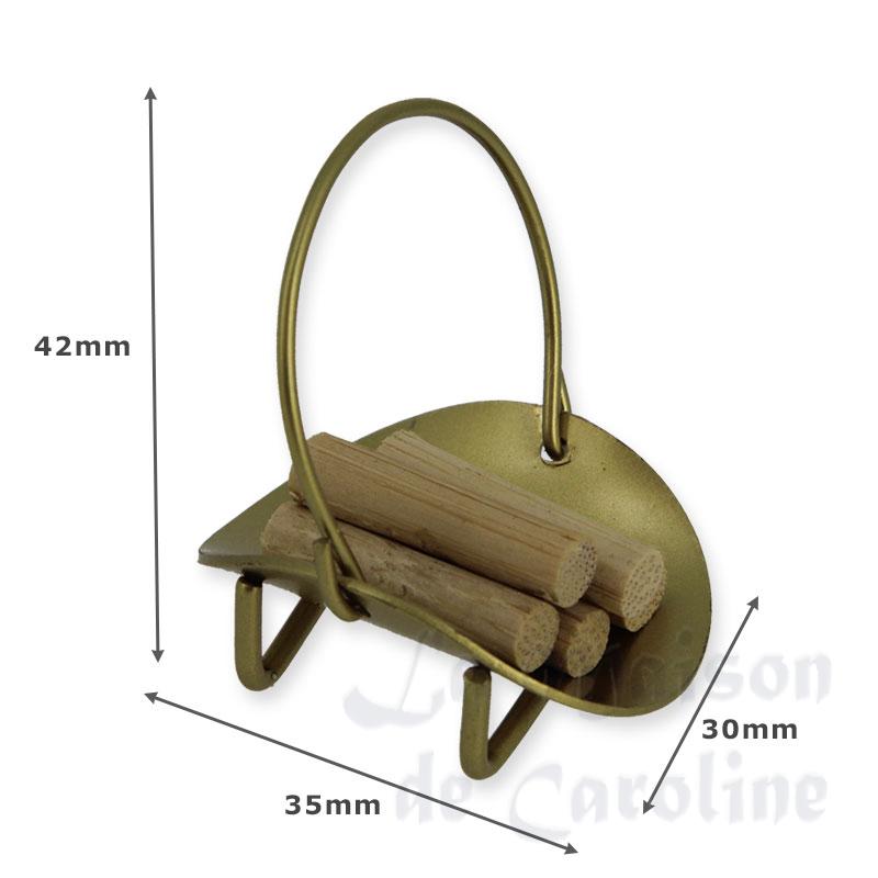 brass wood carrier miniature 1:12 Bilder 1
