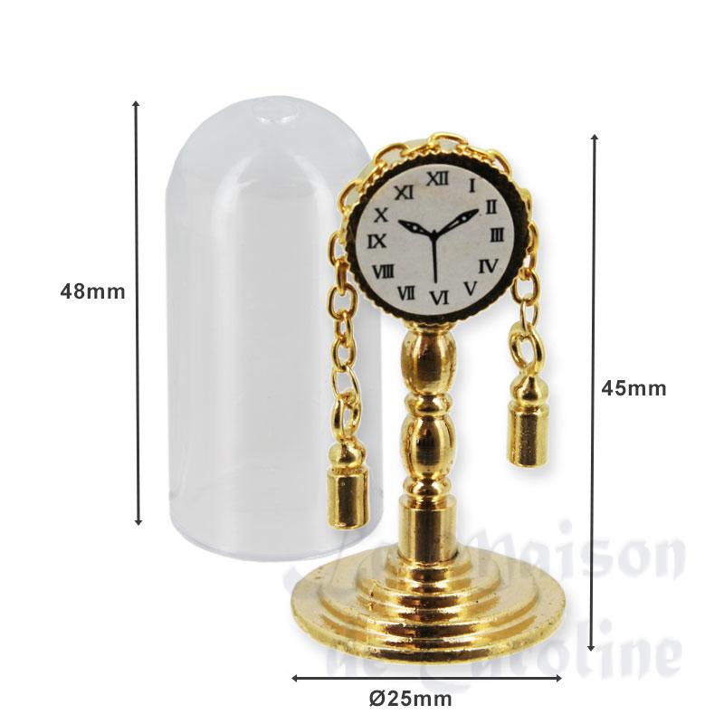 brass dome clock miniature 1:12 Bilder 2