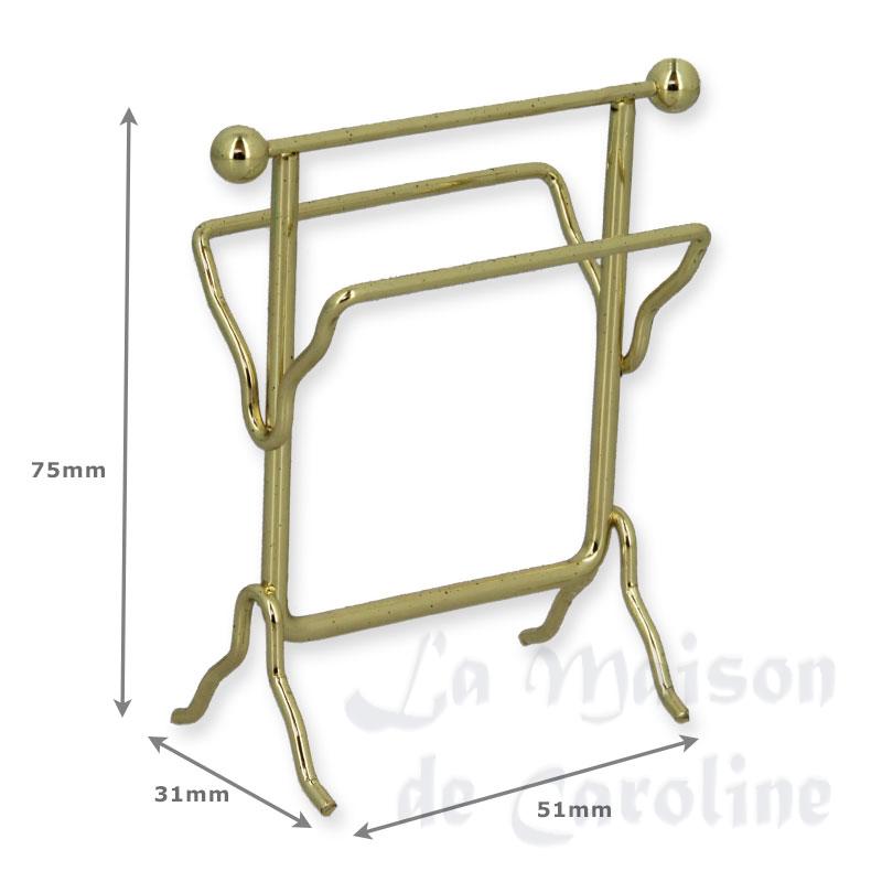 brass towel stand miniature 1:12 Bilder 1