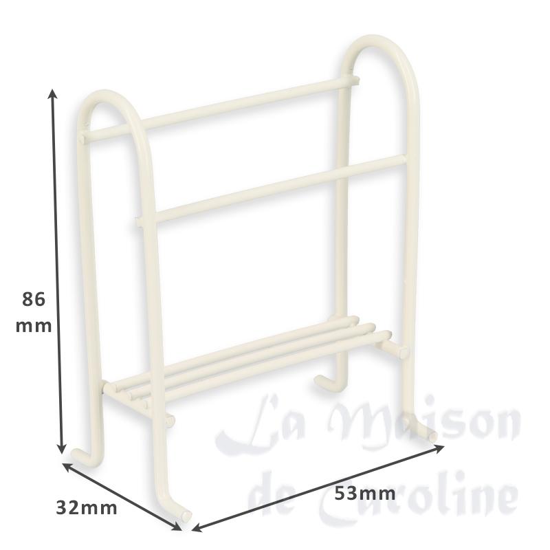 white towel stand Miniature 1:12 photo 2 white towel stand Miniature 1:12 photo 2