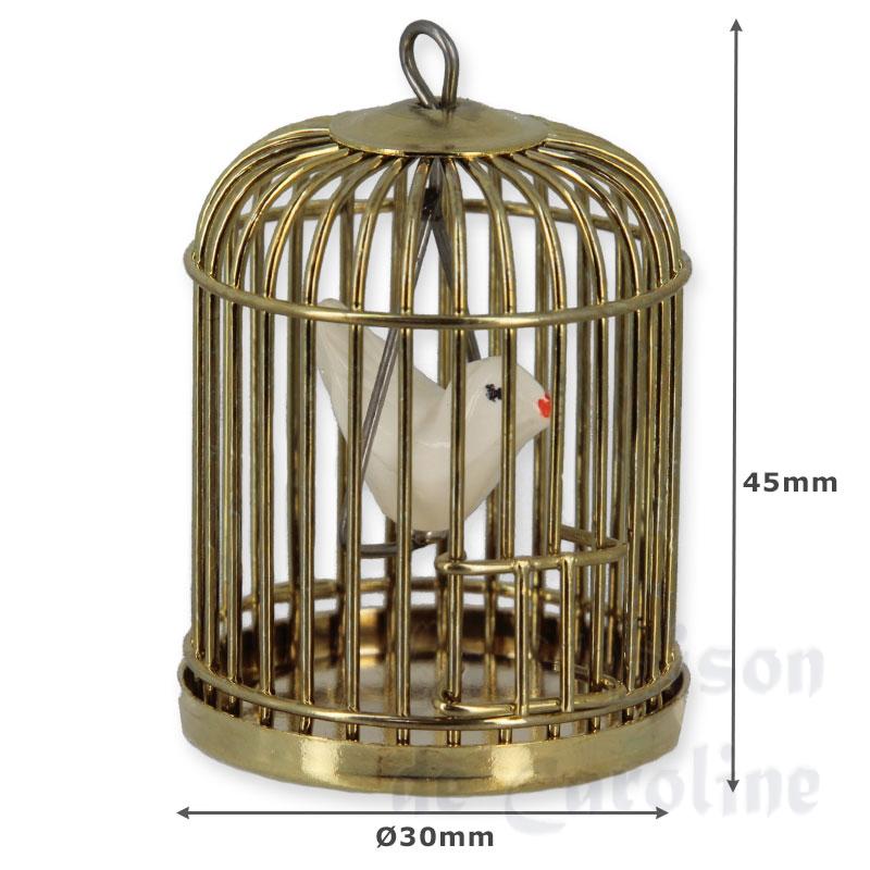 bass bird cage w/bird miniature 1:12 Bilder 1
