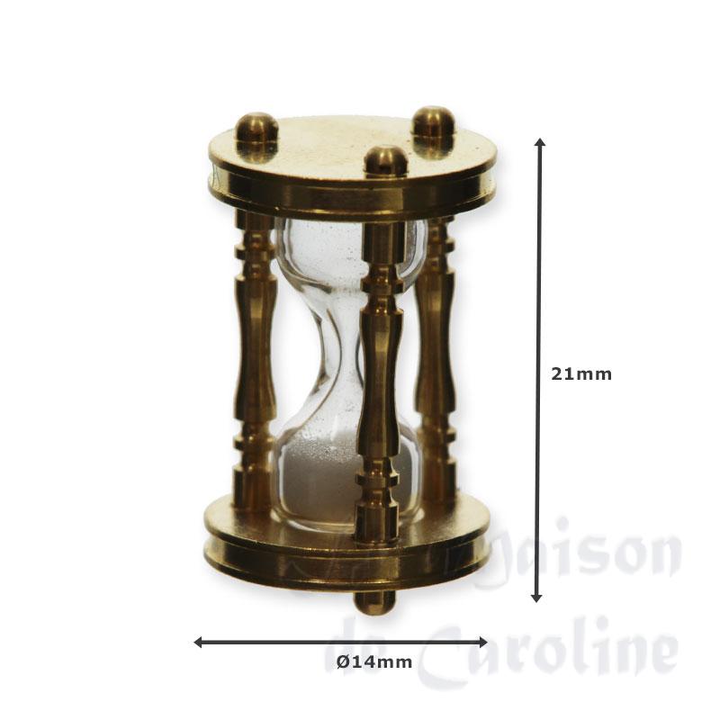 brass hourglass (working) miniature 1:12 Bilder 1