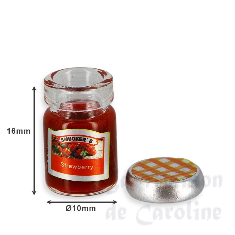 strawberry jam jar with lid miniature 1:12 Bilder 1