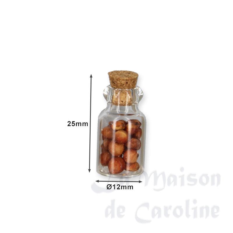 4 glass seed cans w/cork miniature 1:12 Bilder 1