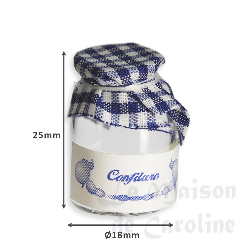 jam glass blue cover Miniature 1:12 photo 2 jam glass blue cover Miniature 1:12 photo 2
