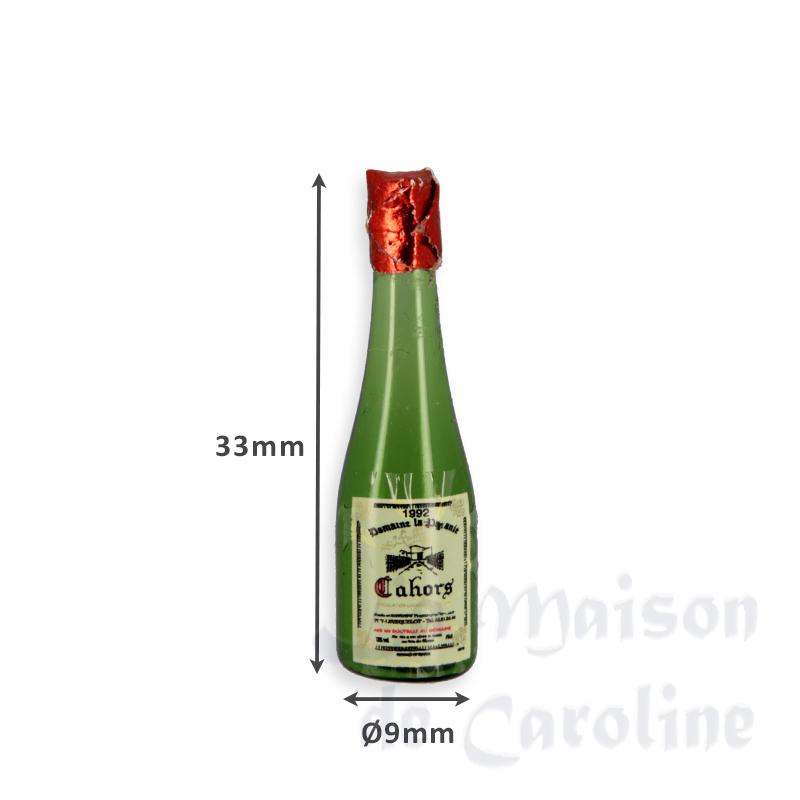 glass bottle red wine Miniature 1:12 photo 2 glass bottle red wine Miniature 1:12 photo 2