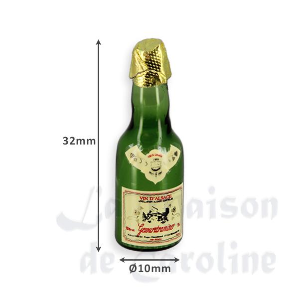 glass bottle white wine Miniature 1:12 photo 2