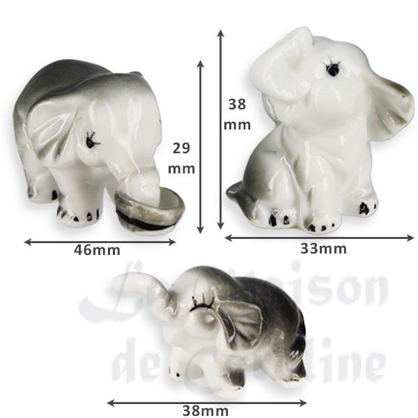 3 pc family bone china set: elephant 1:12 photo 2