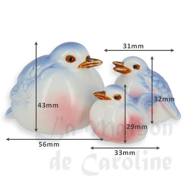 3 pc. family bone china set: bird 1:12 photo 2