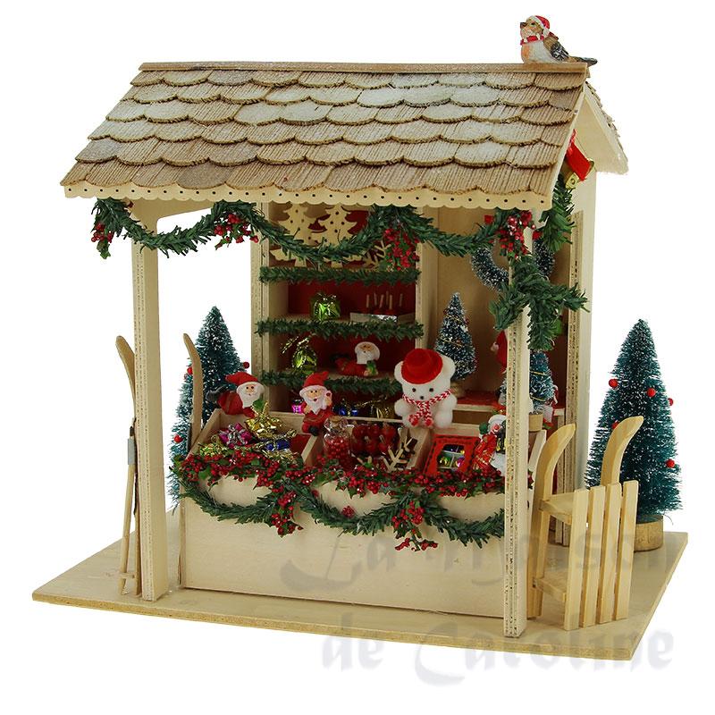 chrismass stall barewood (kit) miniature 1:12 Bilder 1
