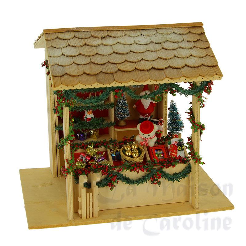 chrismass stall barewood (kit) miniature 1:12 Bilder 2