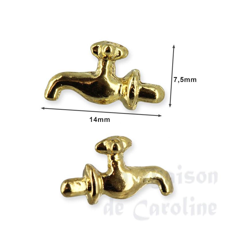 2 brass faucets miniature 1:12 Bilder 1