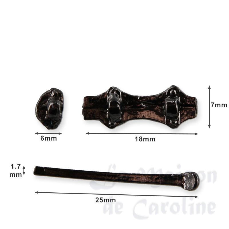 black sliding door bolt miniature 1:12 Bilder 1