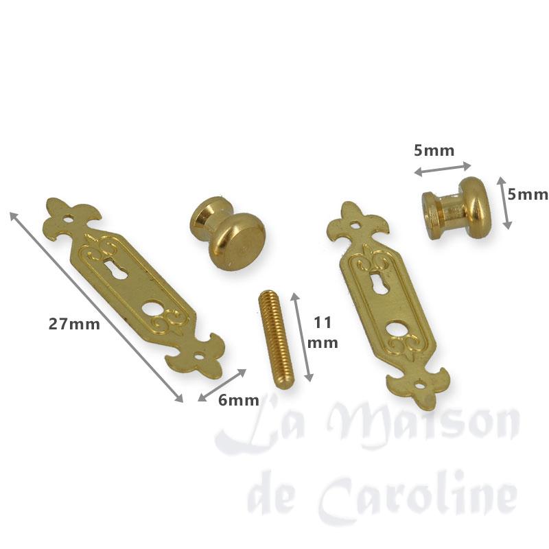 door knob and plate miniature 1:12 Bilder 1