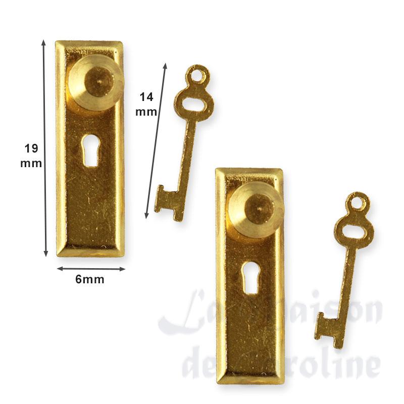 georgian brass door knocker with keys miniature 1:12 Bilder 1