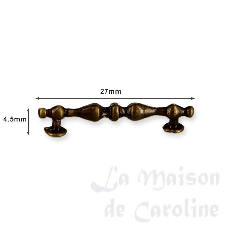 drawer handle antique finish miniature 1:12 Bilder 1