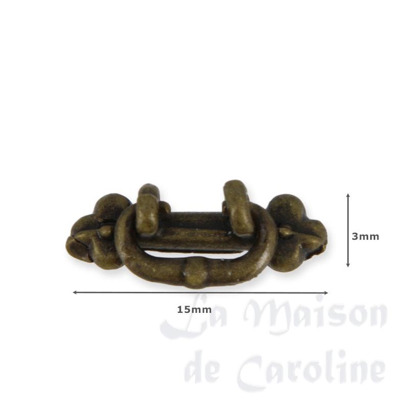 drawer handle antique finish miniature 1:12 Bilder 1