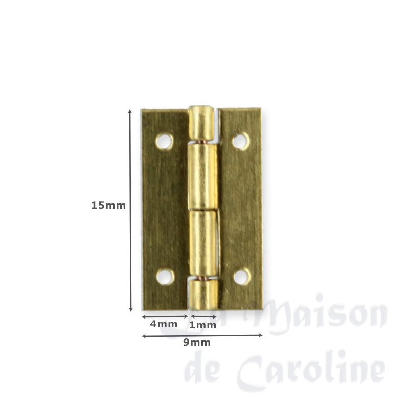 4 brass hinges 9x15mm miniature 1:12 Bilder 1
