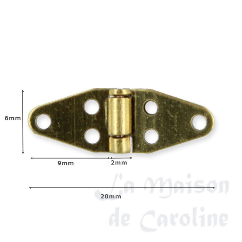 4 brass hinges 7x12mm miniature 1:12 Bilder 1