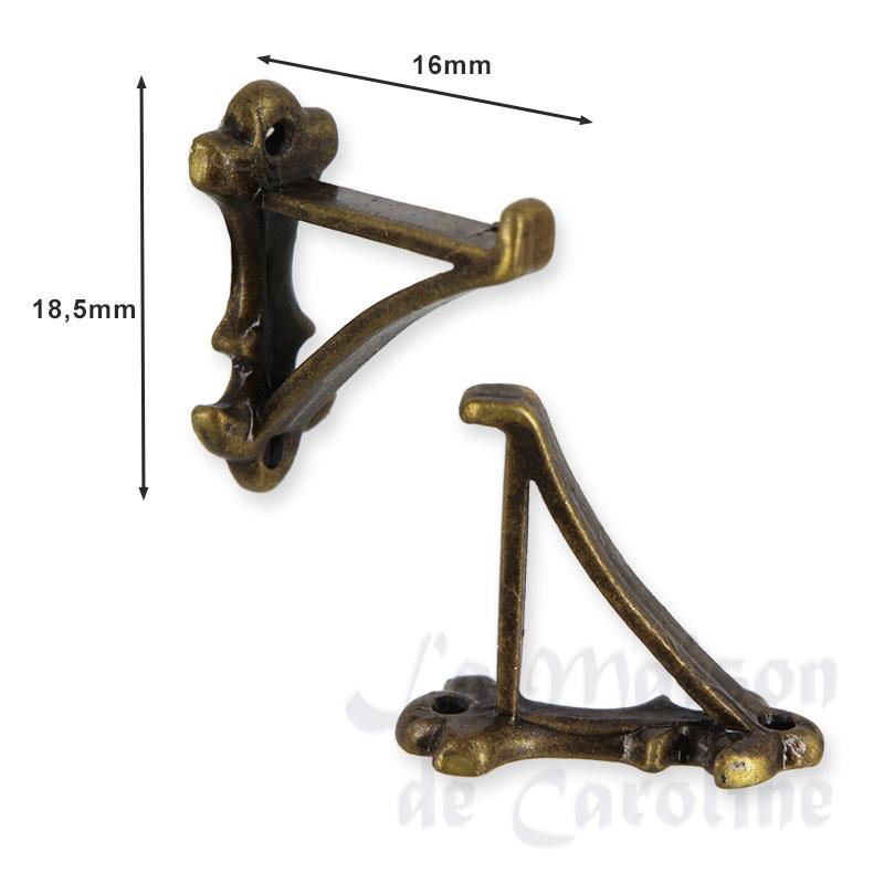 wall rack bracket pai w/4 nails miniature 1:12 Bilder 1