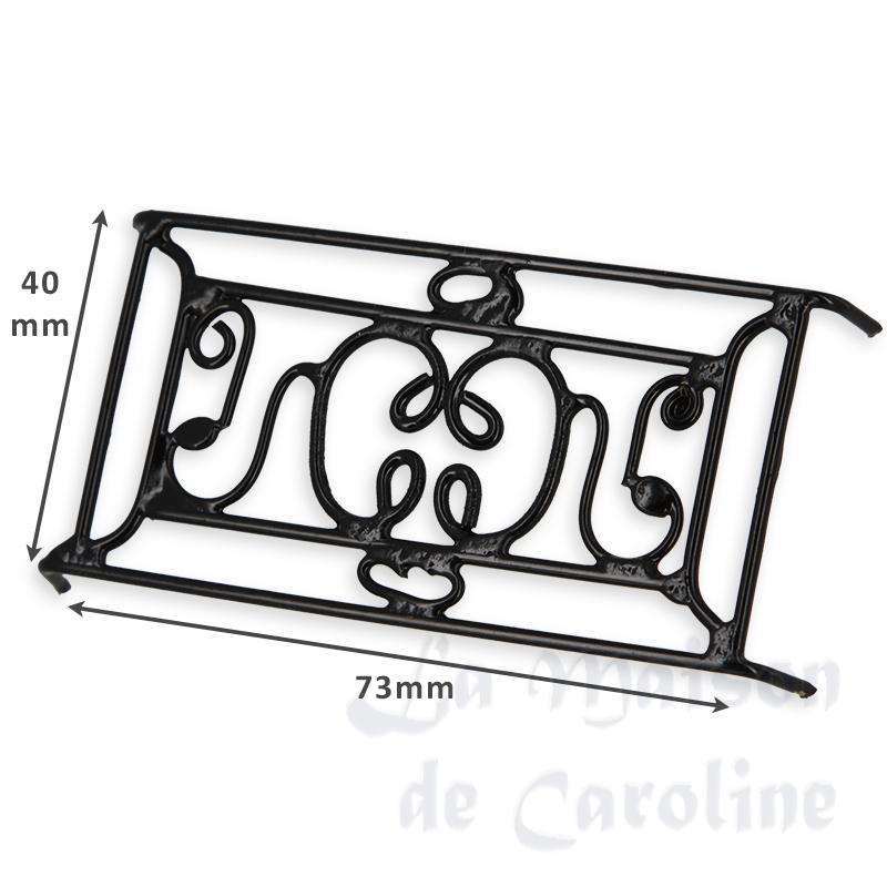 lifeline for french windows, black metal for dollhouses 1:12 photo 2 lifeline for french windows, black metal for dollhouses 1:12 photo 2