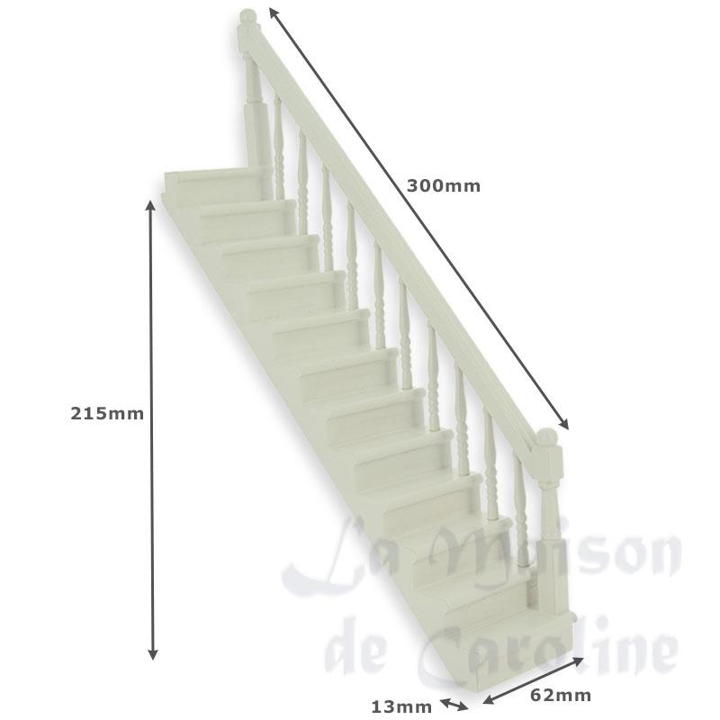 staircase bannister right side, white miniature 1:12 Bilder 1