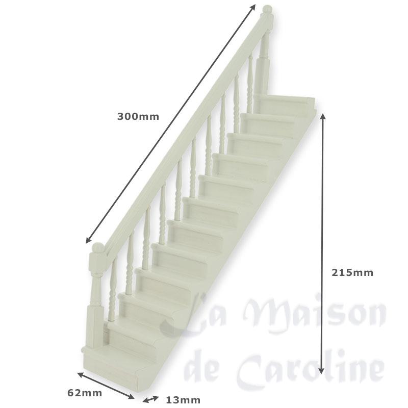 staircase bannister left side, white miniature 1:12 Bilder 1