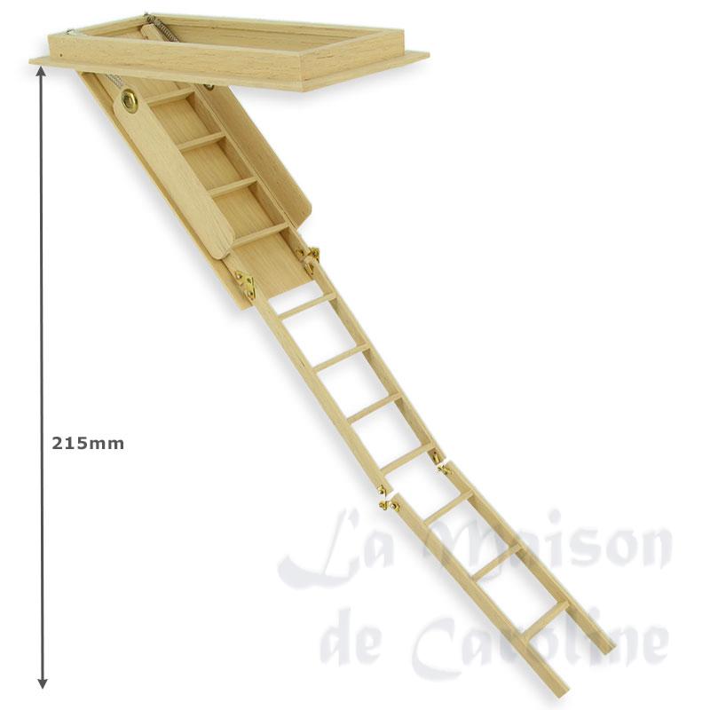 disappearing attic stair (h 21.6cm) miniature 1:12 Bilder 1