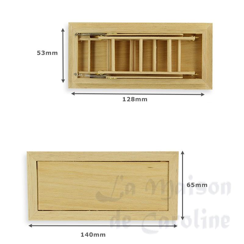 disappearing attic stair (h 21.6cm) miniature 1:12 Bilder 2