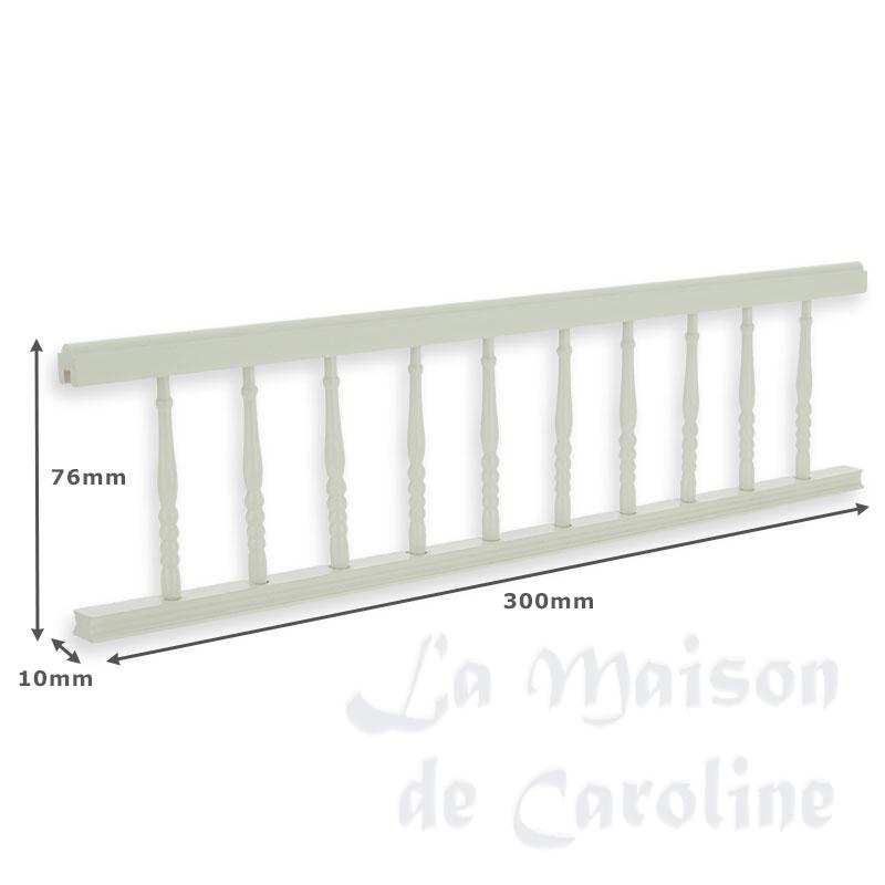 landing rail assembled white miniature 1:12 Bilder 1