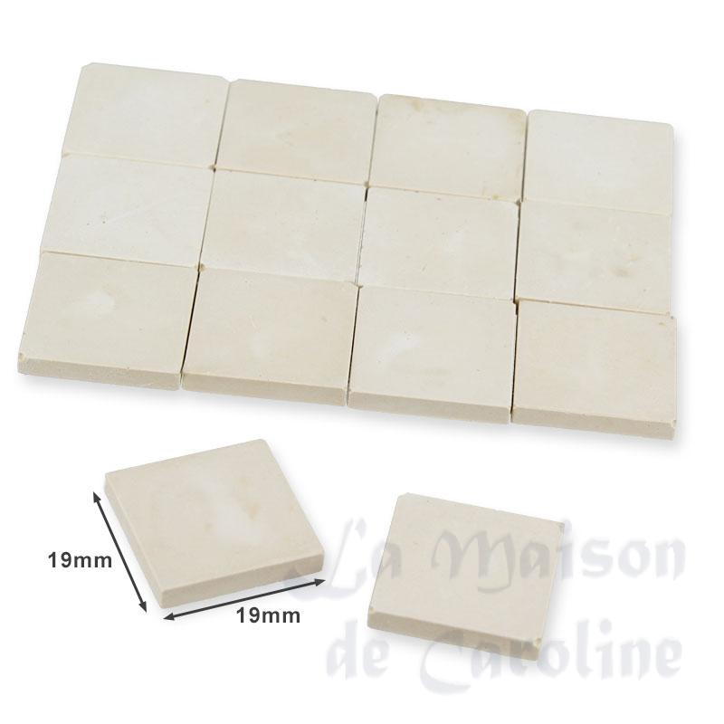stone floor cream 19x19mm, 36 pc miniature 1:12 Bilder 1