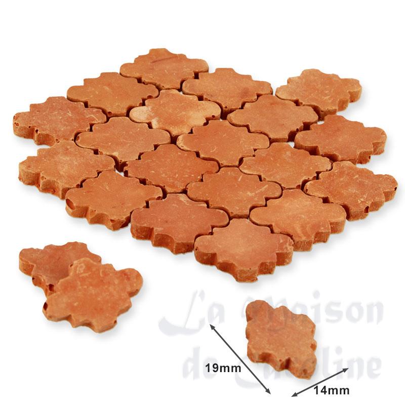 floor tile clover provence 14x19mm 72pcs miniature 1:12 Bilder 1