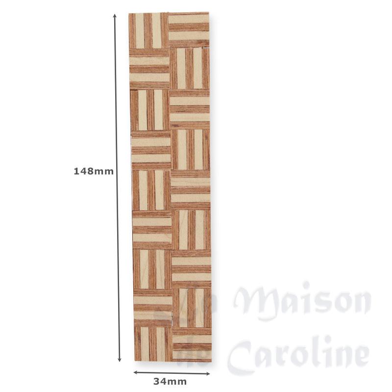 9 parquet stripes 33x148mm miniature 1:12 Bilder 1