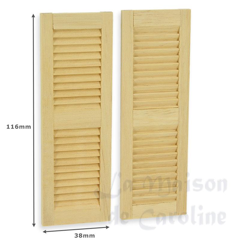 pair of small louvered shutters miniature 1:12 Bilder 1