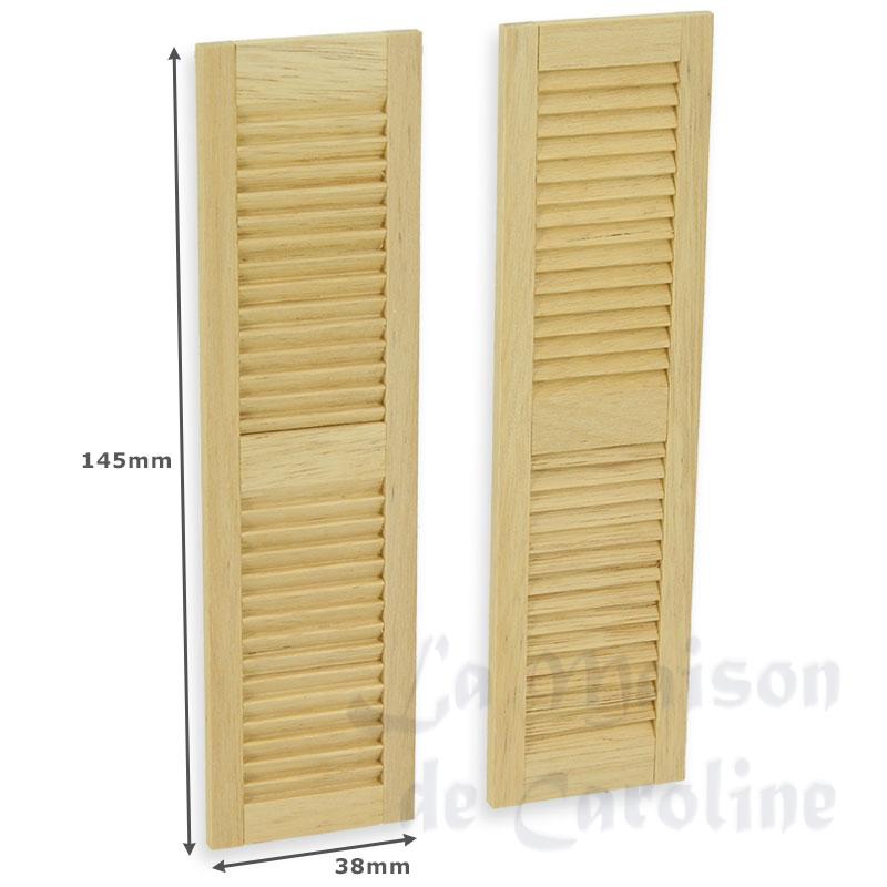 2 large louvered shutters miniature 1:12 Bilder 1