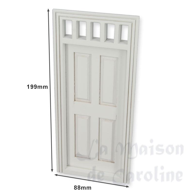 4 panel interior door with mullions white miniature 1:12 Bilder 1