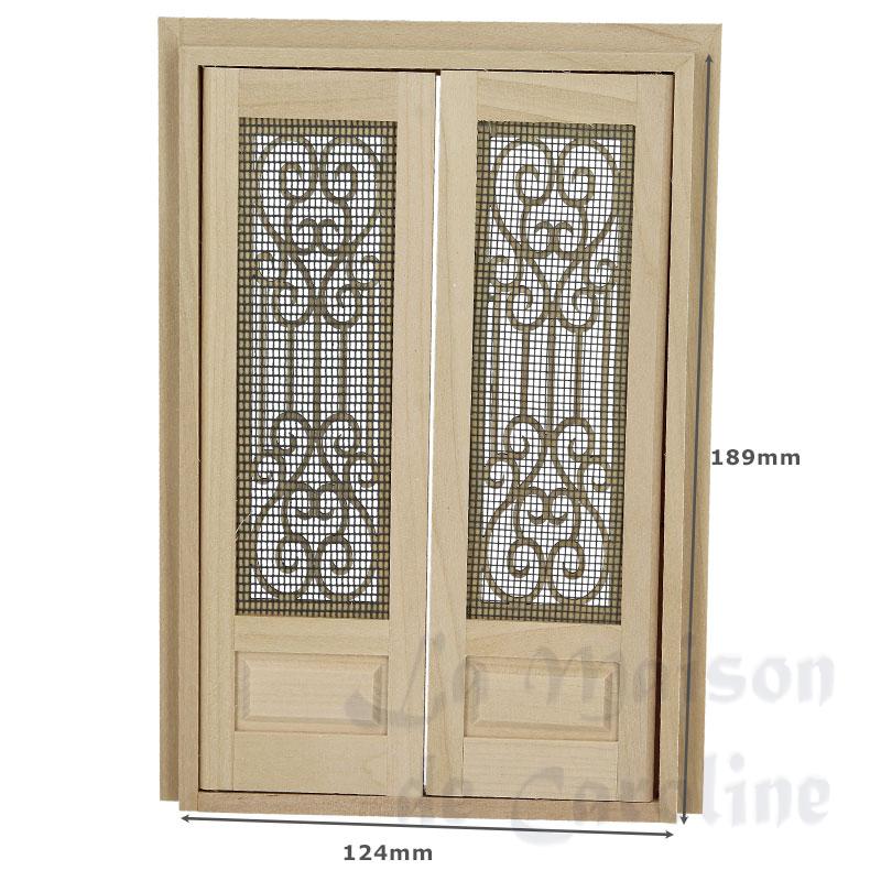 garden furniture set unstained 4 pcs miniature 1:12 Bilder 3