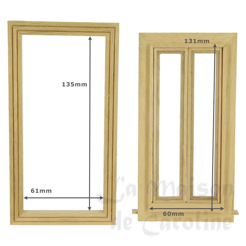 large working window bare wood miniature 1:12 Bilder 1