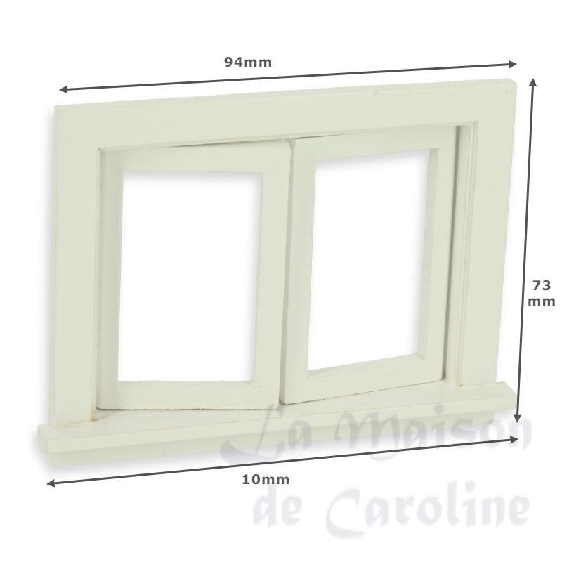 small working window white miniature 1:12 Bilder 1