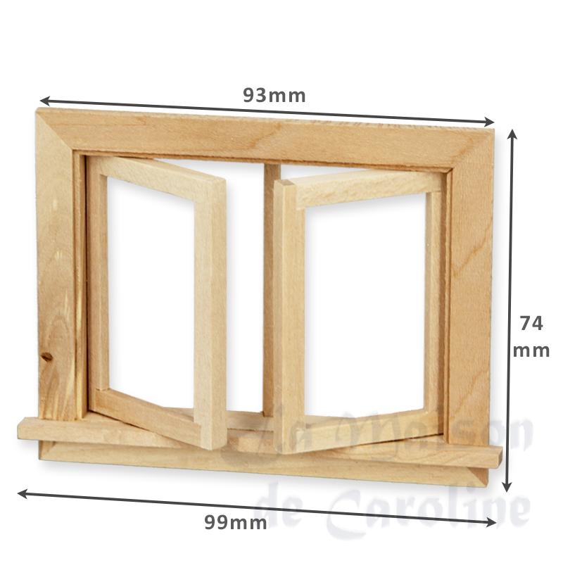small working window bare wood for dollhouses 1:12 photo 2 small working window bare wood for dollhouses 1:12 photo 2