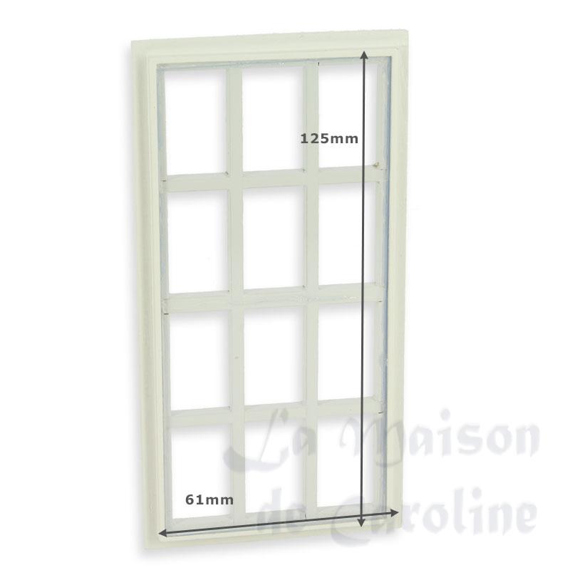 georgian window w/mullions white miniature 1:12 Bilder 2