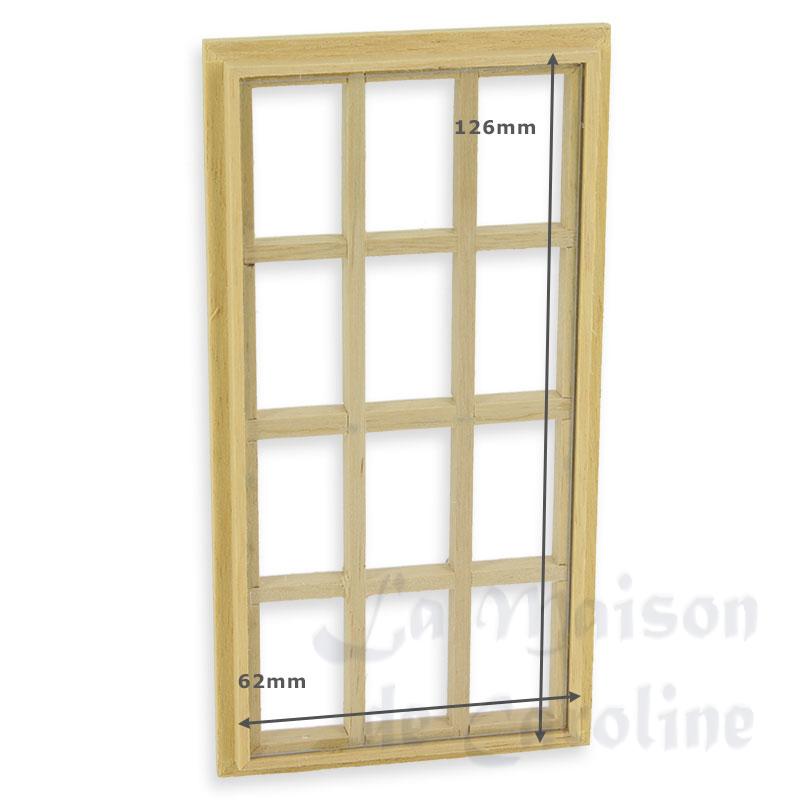 georgian window w 12 mullions barewood miniature 1:12 Bilder 2