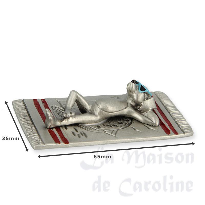 dog in the sun, pewter miniature 1:12 Bilder 1