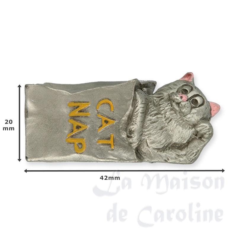cat/paper bag, pewter miniature 1:12 Bilder 1