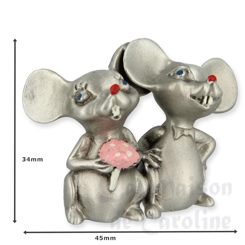 2 mice, pewter miniature 1:12 Bilder 1