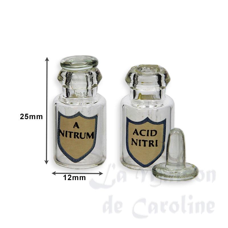 glass jar with stopper various inscriptions 3 pcs miniature 1:12 Bilder 1