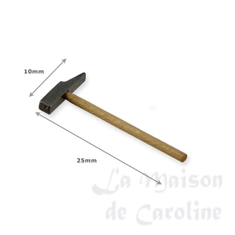carpenter's hammer silver miniature 1:12 Bilder 1